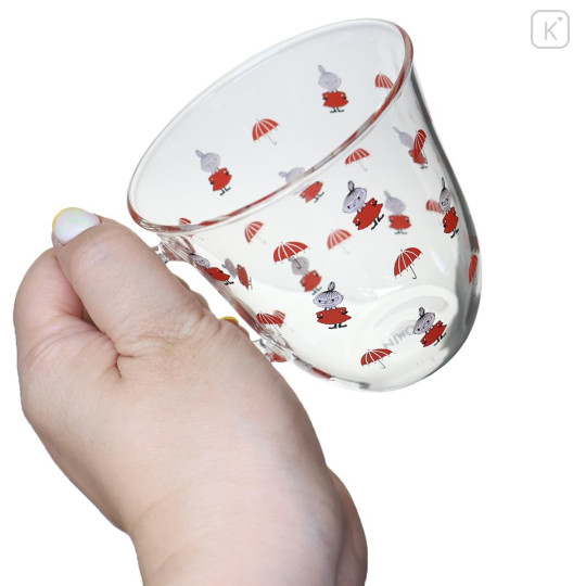 Japan Moomin Glass Mug - Little My : Umbrella Red - 2
