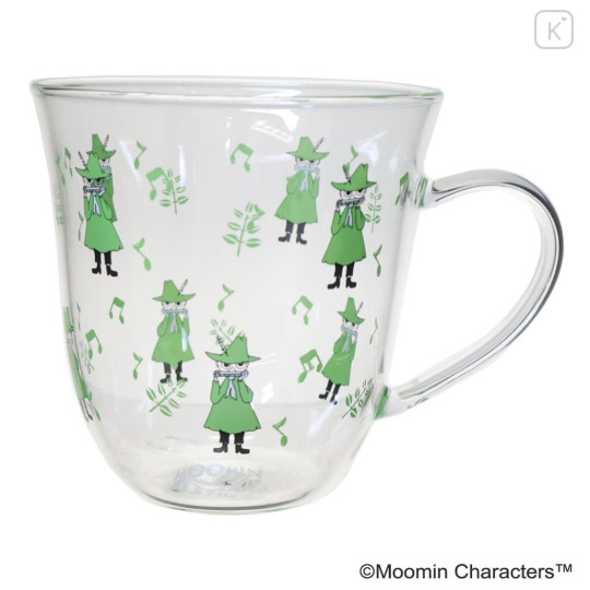 Japan Moomin Glass Mug - Snufkin : Music Green - 1