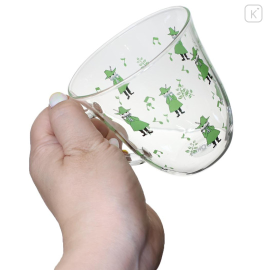 Japan Moomin Glass Mug - Snufkin : Music Green - 2