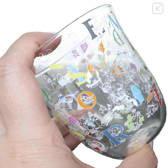 Japan Moomin Glass Mug - Moomin : Characters Silhouette Colorful - 3