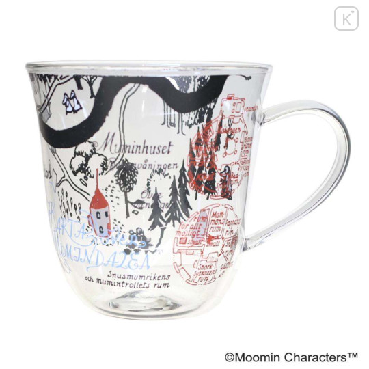 Japan Moomin Glass Mug - Moomin : Characters Forest - 1