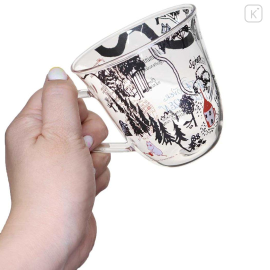 Japan Moomin Glass Mug - Moomin : Characters Forest - 2