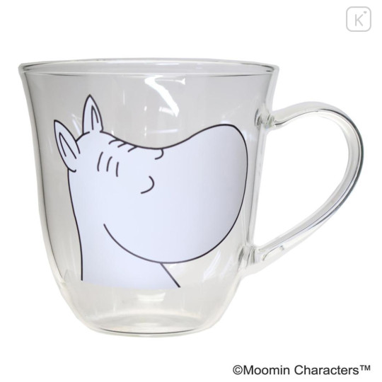 Japan Moomin Glass Mug - Moomintroll : Relax - 1