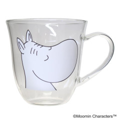 Japan Moomin Glass Mug - Moomintroll : Relax