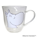 Japan Moomin Glass Mug - Moomintroll : Relax - 1