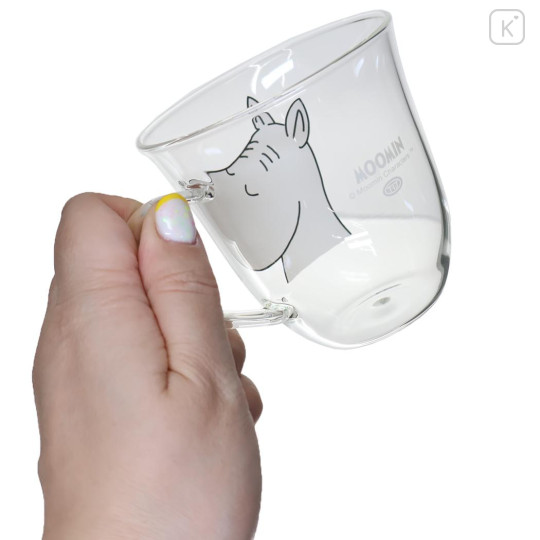 Japan Moomin Glass Mug - Moomintroll : Relax - 2