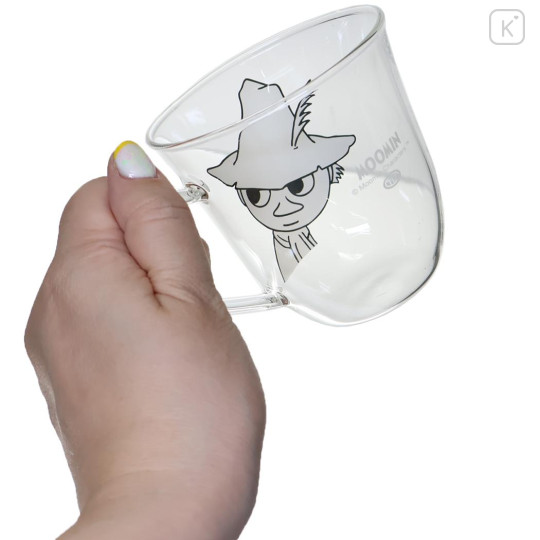 Japan Moomin Glass Mug - Snufkin : Face - 2