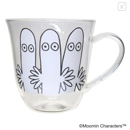 Japan Moomin Glass Mug - Hattifatteners : Face - 1