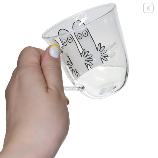 Japan Moomin Glass Mug - Hattifatteners : Face - 2