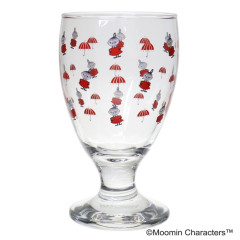 Japan Moomin Glass Cup - Little My : Umbrella Red