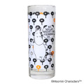 Japan Moomin Glass Tumbler - Moomintroll : Remarkable Tail Flower Black - 1