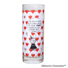 Japan Moomin Glass Tumbler - Little My : Build A House Flower White