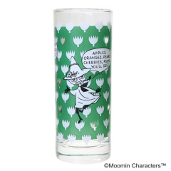 Japan Moomin Glass Tumbler - Snufkin : Flower Green