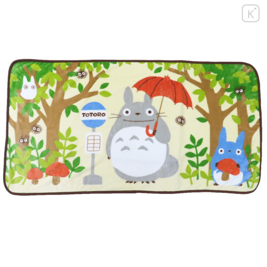 Japan Ghibli Fluffy Blanket - Totoro : Bus Stop Tree - 1