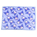 Japan Sanrio Fluffy Throw Blanket - Kuromi : Face Purple - 1