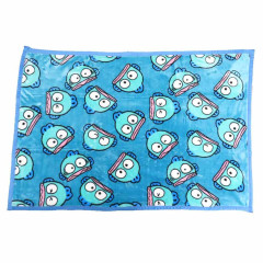 Japan Sanrio Fluffy Throw Blanket - Hangyodon : Face Turquoise