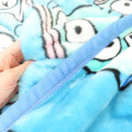 Japan Sanrio Fluffy Throw Blanket - Hangyodon : Face Turquoise - 2