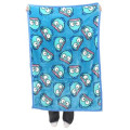 Japan Sanrio Fluffy Throw Blanket - Hangyodon : Face Turquoise - 4