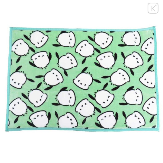Japan Sanrio Fluffy Throw Blanket - Pochacco : Face Mint - 1
