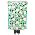 Japan Sanrio Fluffy Throw Blanket - Pochacco : Face Mint - 4