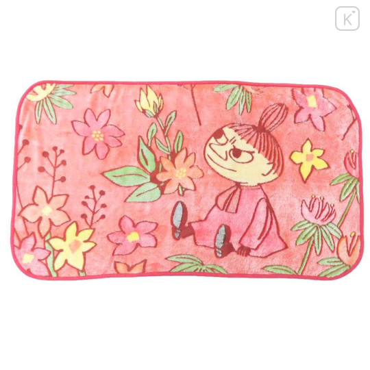 Japan Moomin Fluffy Blanket - Little My : Flower Pink Red - 1