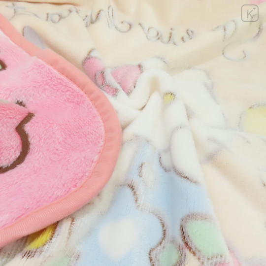 Japan Sanrio Fluffy Blanket - Characters Flower Pink - 2