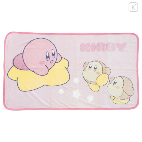Japan Kirby Fluffy Blanket - Kirby & Waddle Dee : Star Pink - 1