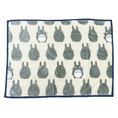 Japan Ghibli Fluffy Lap Blanket - Totoro : Grey Silhouette