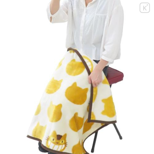 Japan Ghibli Fluffy Lap Blanket - My Neighbor Totoro : Bus Cat Silhouette - 4