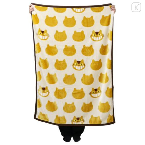 Japan Ghibli Fluffy Throw Blanket - My Neighbor Totoro : Bus Cat Silhouette - 4