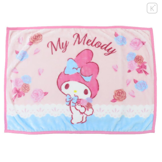 Japan Sanrio Fluffy Lap Blanket - My Melody : Rose Pink Blue - 1