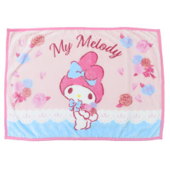 Japan Sanrio Fluffy Lap Blanket - My Melody : Rose Pink Blue
