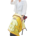 Japan Sanrio Fluffy Lap Blanket - Pompompurin : Friends Deep Yellow - 4