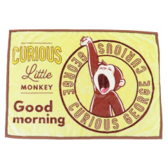 Japan Curious George Fluffy Lap Blanket - Good Morning