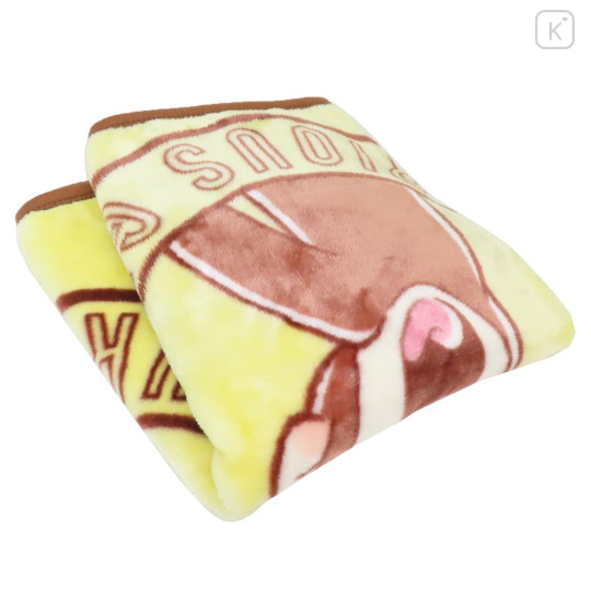 Japan Curious George Fluffy Lap Blanket - Good Morning - 3