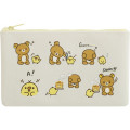 Japan San-X Flat Pen Pouch - Kiiroitori & Rilakkuma : Rilakkuma Stay with Me Pancake - 1