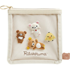 Japan San-X Clear Flat Pouch - Rilakkuma : Photo Series