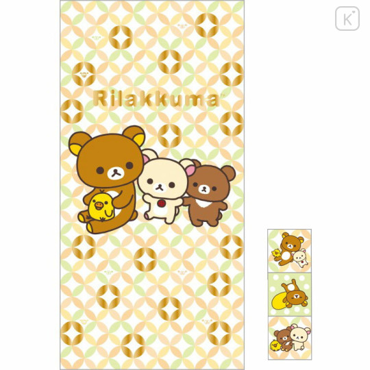 Japan San-X New Year Money Envelope Pochi Bag - Rilakkuma : Gold Plum Glitter - 2