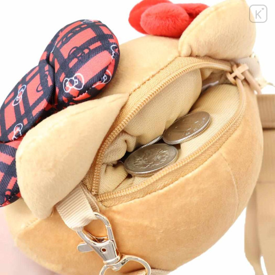 Japan Sanrio Face-shaped Shoulder Bag - Hello Kitty : Retro Heisei Kogal Uniform - 3