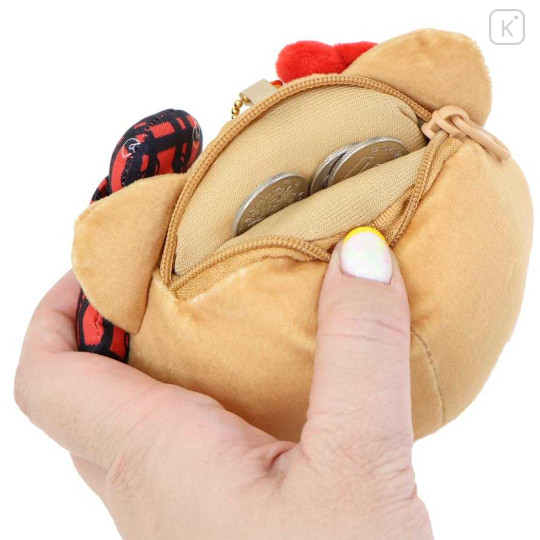 Japan Sanrio Face-shaped Pouch - Hello Kitty : Retro Heisei Kogal Uniform - 3