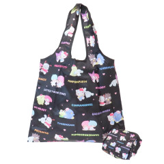 Japan Sanrio Eco Shopping Bag With Pouch - Characters Black