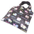 Japan Sanrio Eco Shopping Bag With Pouch - Characters Black - 2