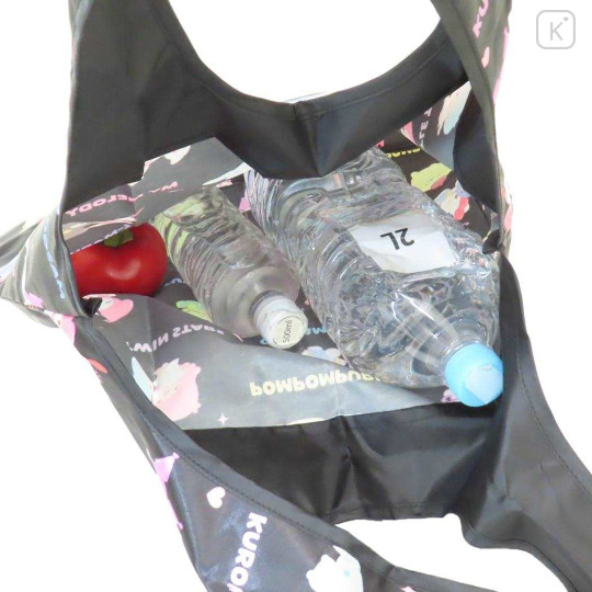 Japan Sanrio Eco Shopping Bag With Pouch - Characters Black - 3