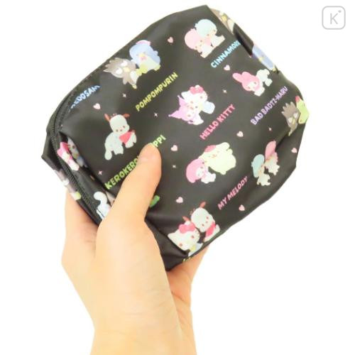 Japan Sanrio Eco Shopping Bag With Pouch - Characters Black - 4