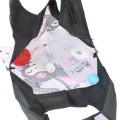 Japan Sanrio Eco Shopping Bag With Pouch - Kuromi : 20th Anniversary Black Pink - 3