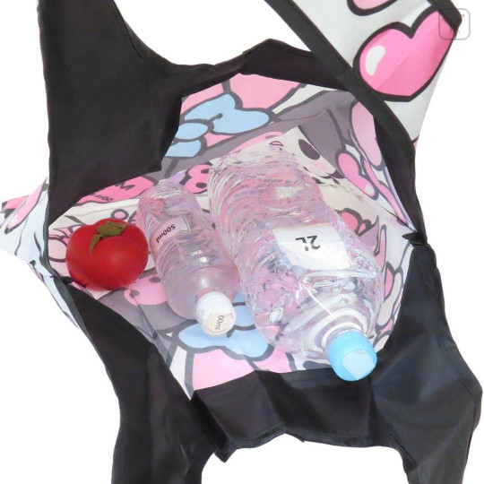 Japan Sanrio Eco Shopping Bag With Pouch - Kuromi & My Melody : My Melody 50th & Kuromi 20th Anniversary - 3