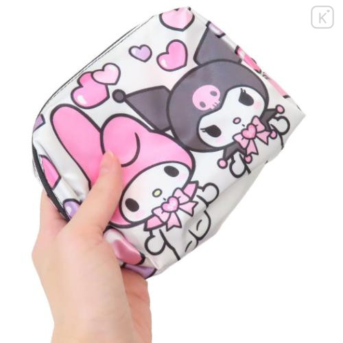 Japan Sanrio Eco Shopping Bag With Pouch - Kuromi & My Melody : My Melody 50th & Kuromi 20th Anniversary - 4