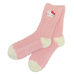 Japan Sanrio Knitted Boa Socks - Hello Kitty : Pink