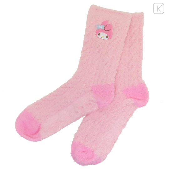 Japan Sanrio Knitted Boa Socks - My Melody : Pink - 1