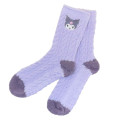 Japan Sanrio Knitted Boa Socks - Kuromi : Purple - 1